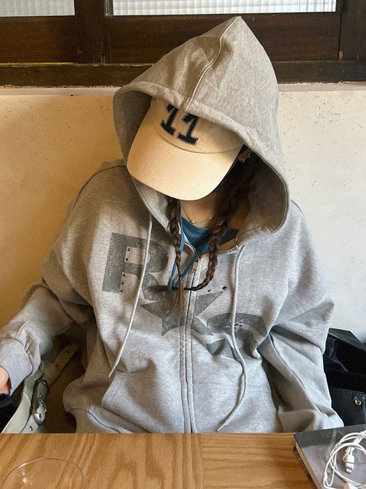(사이즈추가) Star Raive Hood Zip-up VW5AM062_2color