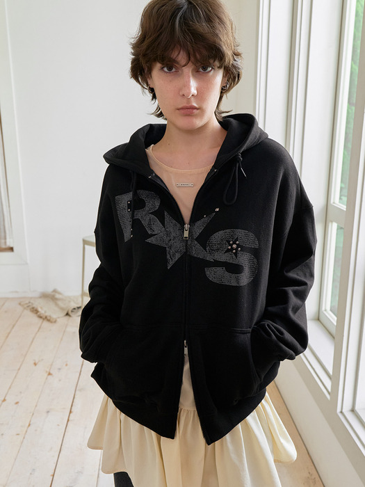 (사이즈추가) Star Raive Hood Zip-up VW5AM062_2color