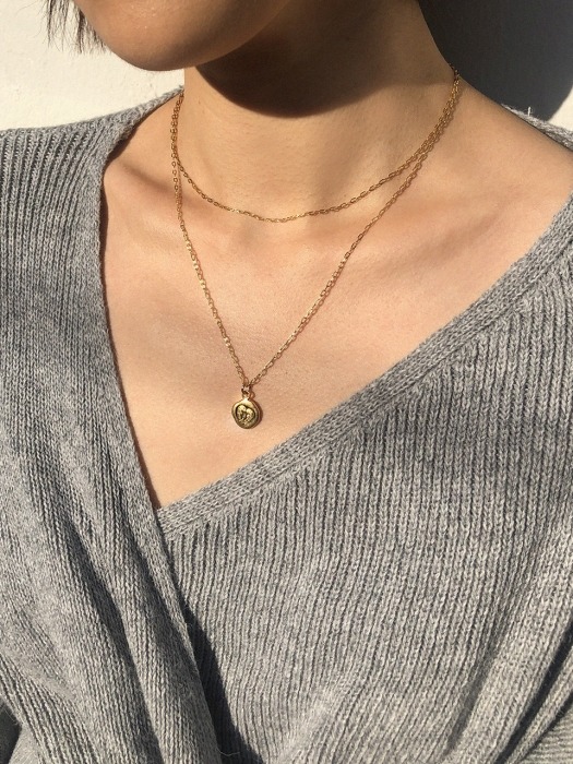 Ugly heart necklace (Gold)