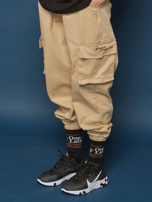 Spancotton Cargo Jogger Pants (BEIGE)