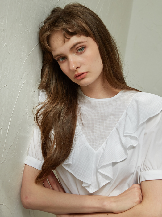 FRILLY BLOUSE_WHITE