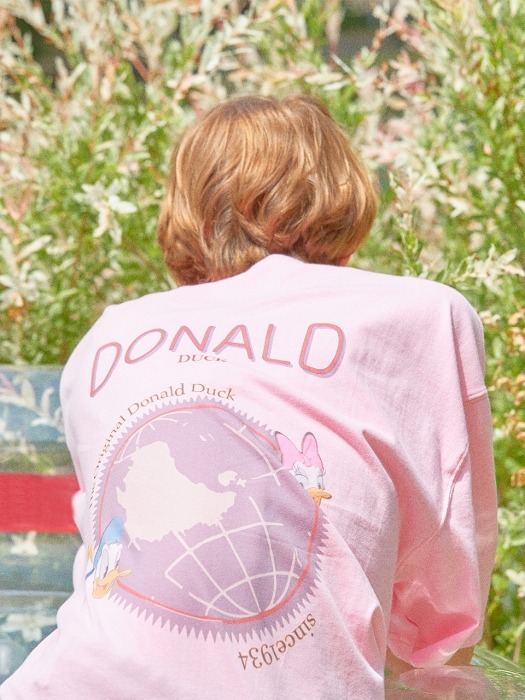 [DISNEYxORDINARYPEOPLE] :-P donald duck pink t-shirt