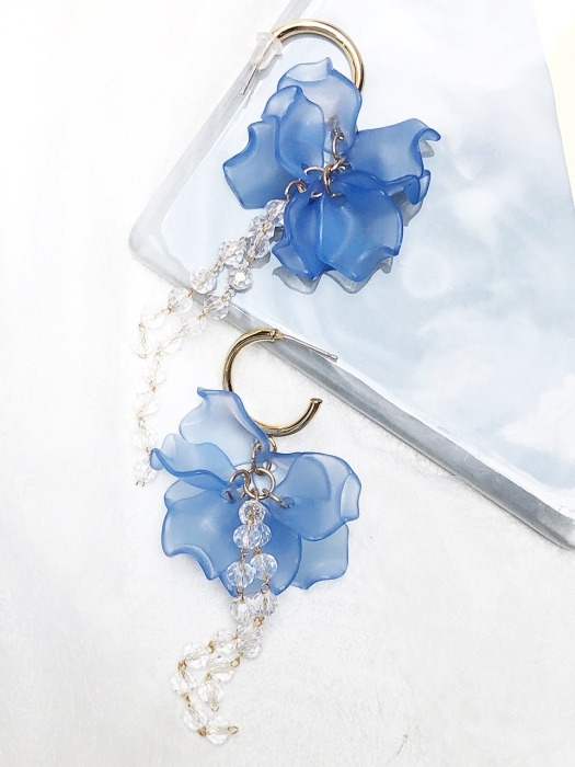 FLORAL EARRING 2-BL