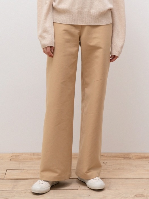 cotton modern pants (beige)