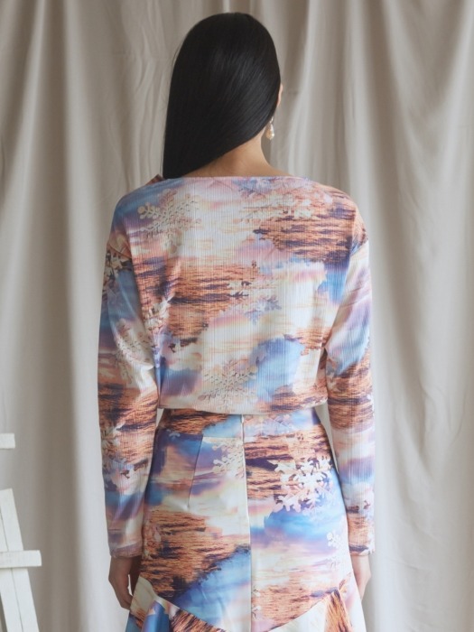 sunset draping blouse