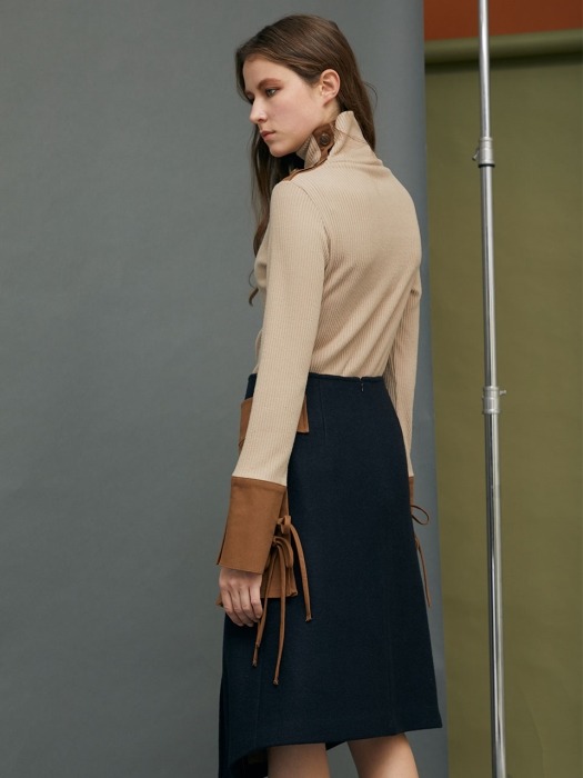 POCKET BELTED WOOL BLEND SKIRT_BP2AWS1335