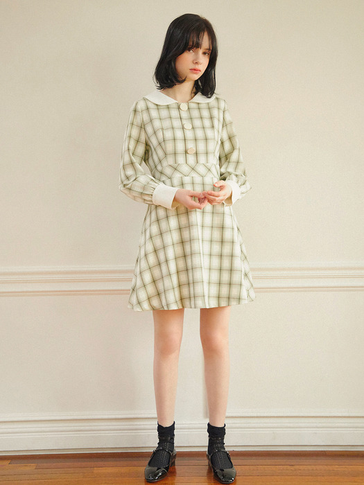 Alice Check Dress_Melon