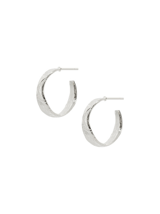 Natural Classic Hoop 92.5 Silver Earrings