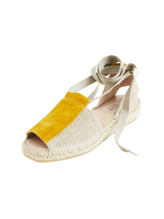 STRAP ESPADRILLE SANDALS_MUSTARD