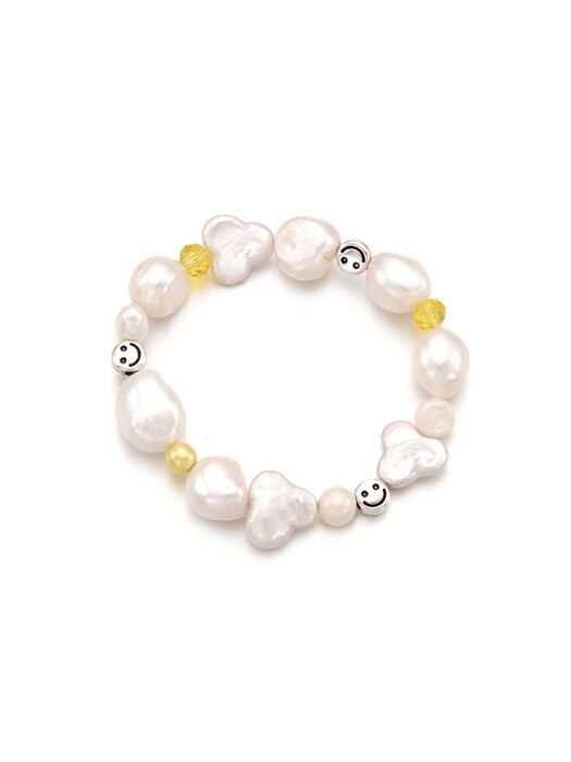Smile Pearl n Beads Bracelet