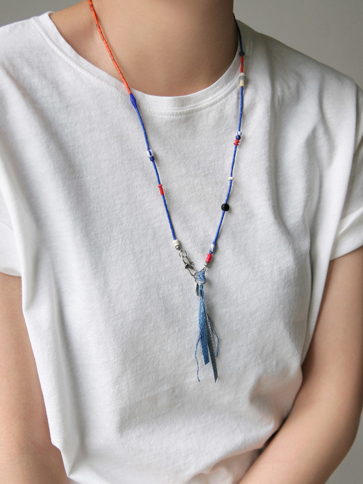 unisex denim necklace