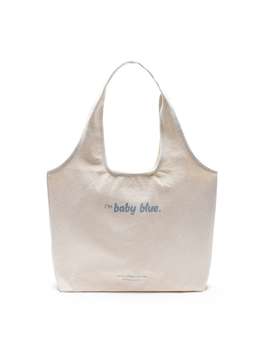 BABY COLOR ECO BAG (IVORY/BLUE)
