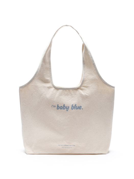 BABY COLOR ECO BAG (IVORY/BLUE)