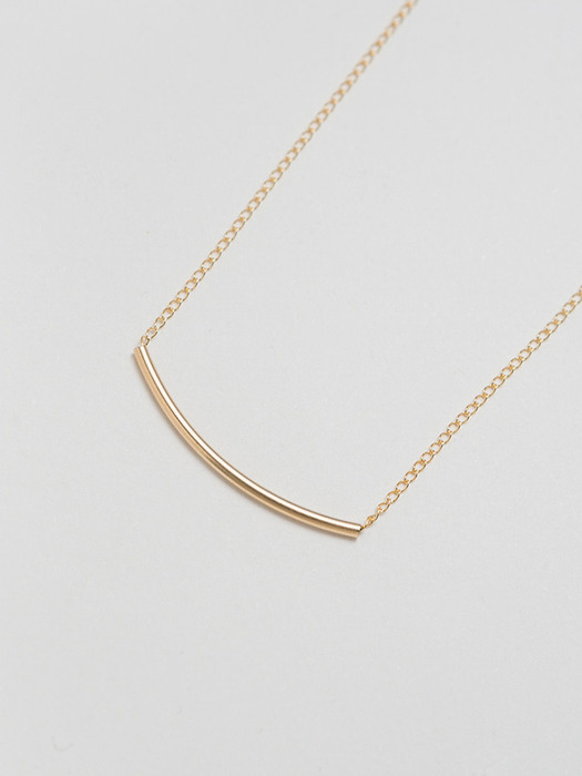 14k gf simple curve necklace (14k 골드필드)