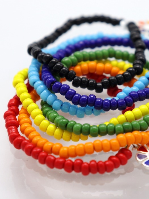 Rainbow daisy color beads Bracelet 레인보우 데이지 비즈팔찌 7color
