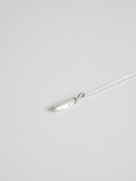 oval necklace silver