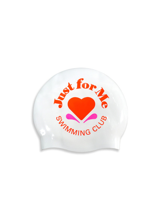 Heart Logo Swim Cap (Orange/Pink) 