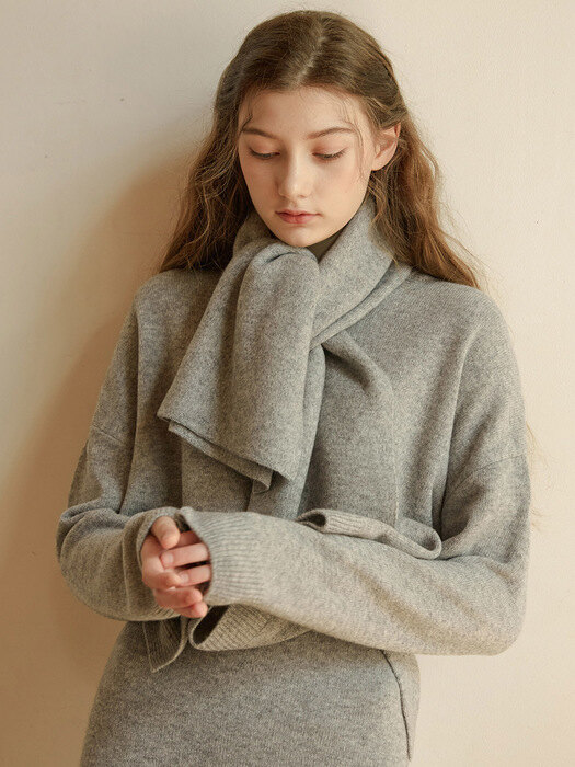 WOOL CASHMERE NEAT SETUP GREY