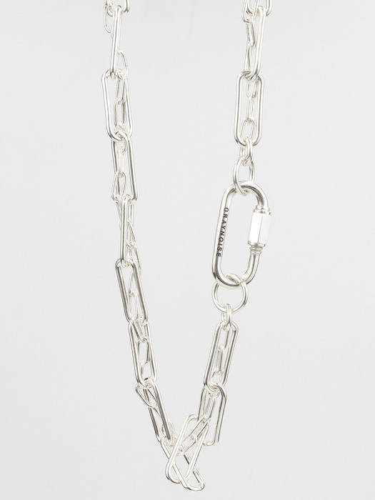 Twisted chain link necklace (W) (silver 925)