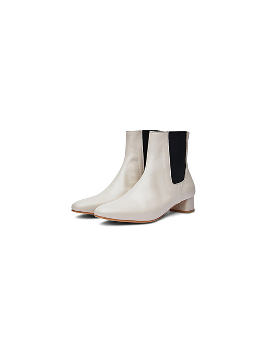 Ivory chelsea boots