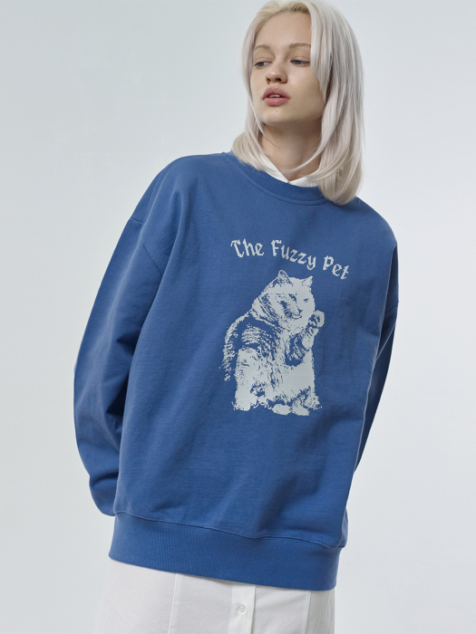 R CAT GRAPHIC SWEATSHIRT_BLUE