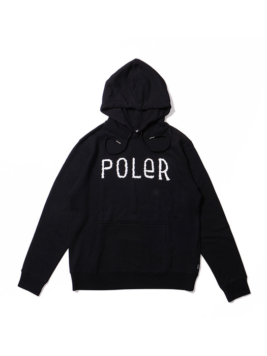 FURRY FONT HOODIE BLACK