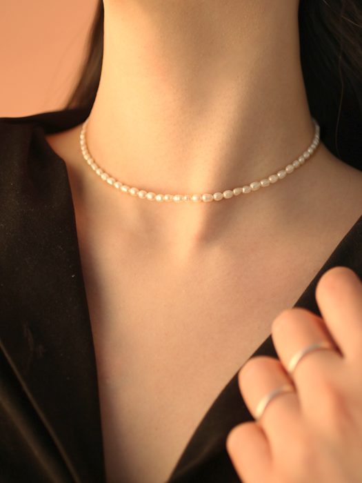 [Silver925] LU166 Freshwater pearl necklace