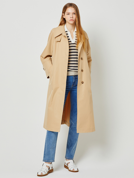 OLMETEX PREMIUM SIGNATURE OVERFIT TRENCH COAT BEIGE (AETR1E001I2)