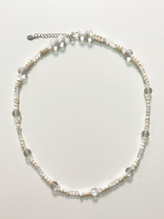 [단독]clear quartz necklace (Silver 925)