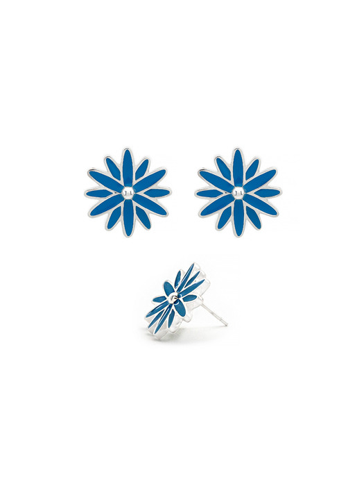 [단독]MARIE FLOWER MINI EARRING (BLUE)