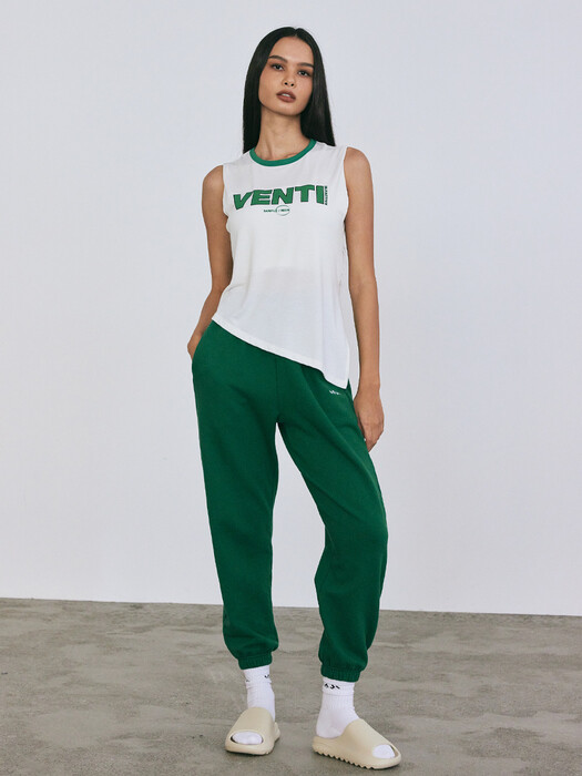 VENTI SLEEVELESS TEE 크림/그린