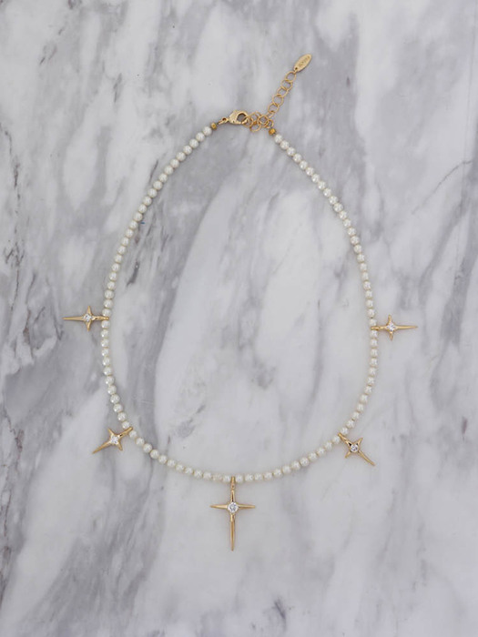 Multi Cross Rosary Necklace