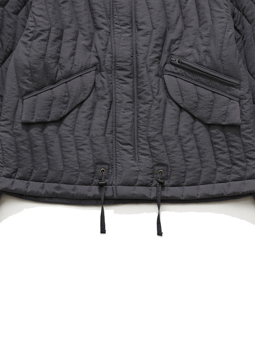 QUILTED BLOUSON / CHARCOAL