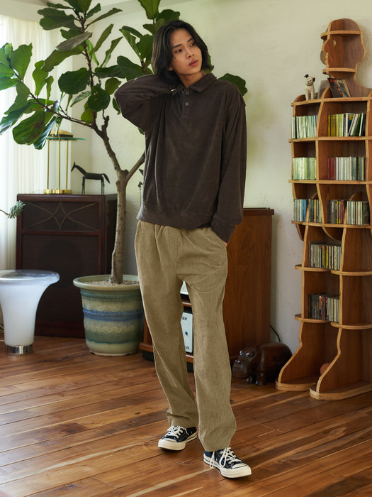 warm pleats banding pants [regular fit]_beige_남녀공용