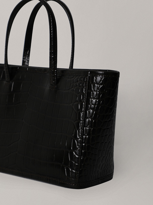 Ain croco tote bag (Black)