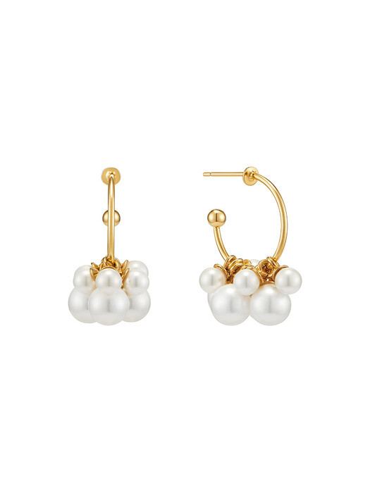 Whiteberry Pearl Hoop Earrings_EC1773