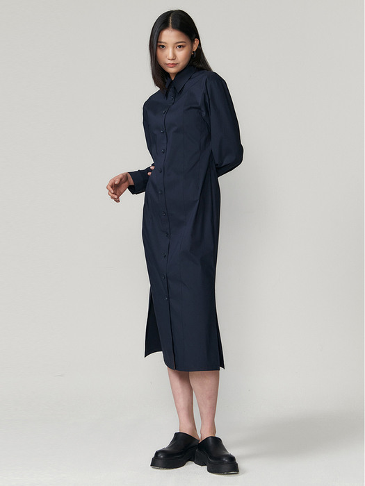 SHIRT DRESS (NAVY)