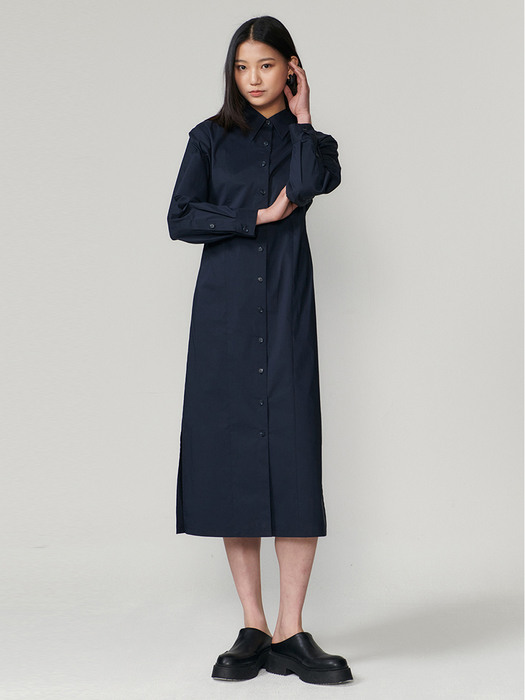 SHIRT DRESS (NAVY)