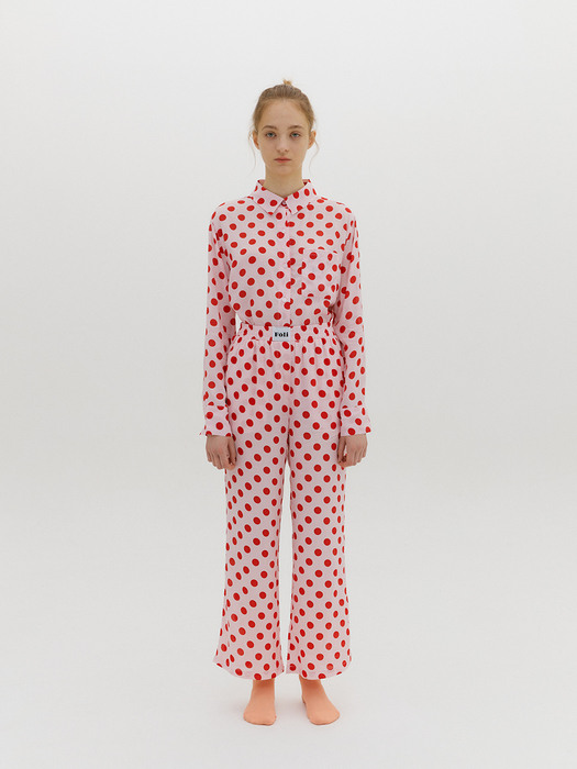 Charging Suit Red Polka Dot