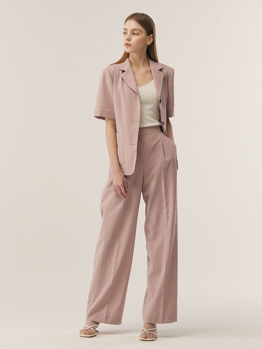 [Easy] Two Tuck Semi-wide Trousers _ 2color