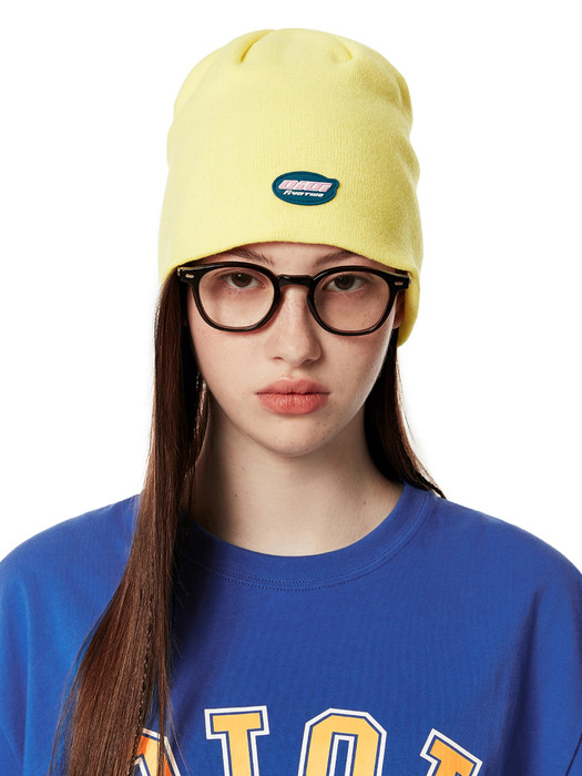 ELLIPSE LOGO KNIT BEANIE [YELLOW]