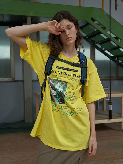 Photo graffiti box t-shirt_Yellow