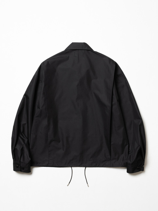 Compact yarn shirt jacket Black
