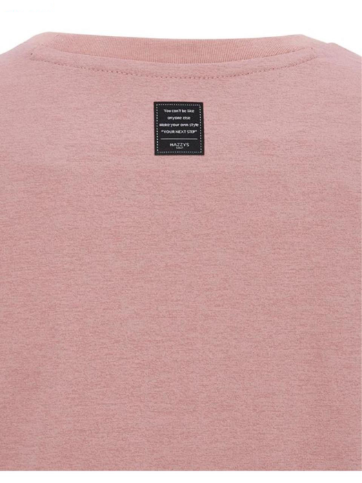 [22SS 헤지스 골프 여성]핑크 로고 반팔 라운드 티셔츠_HWTS2B932P3