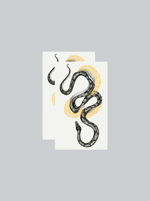 Shimmering Serpent 타투스티커 페어 2매