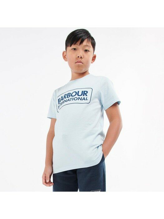 [BARBOUR KIDS] 바버 키즈 블루 인터내셔널 B.Intl 에센셜 Logo 반팔 티셔츠 (URTS2E521B2)