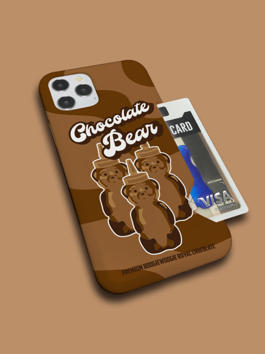슬림카드 케이스 - 초콜릿 베어(Chocolate Bear)