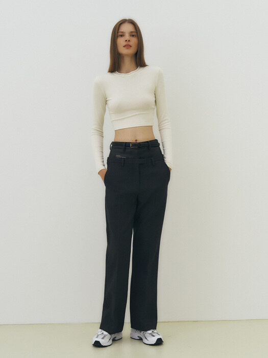 Double waist trousers