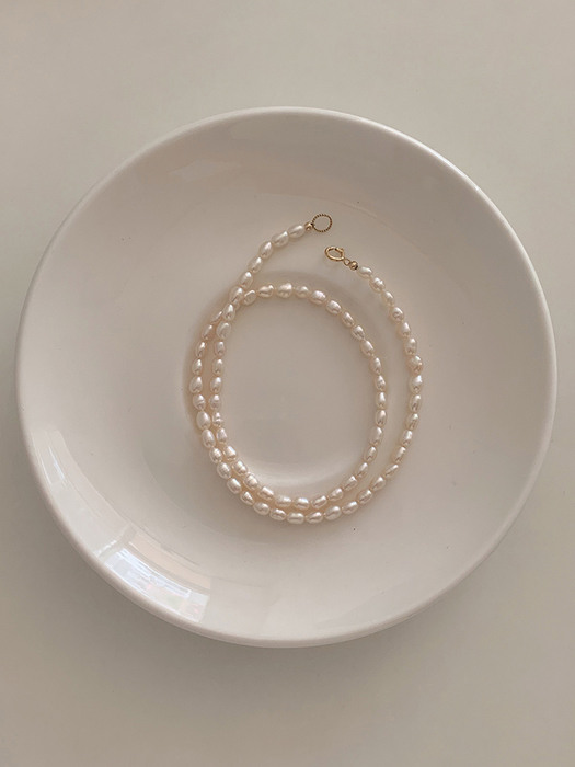 14k gold filled pearl necklace