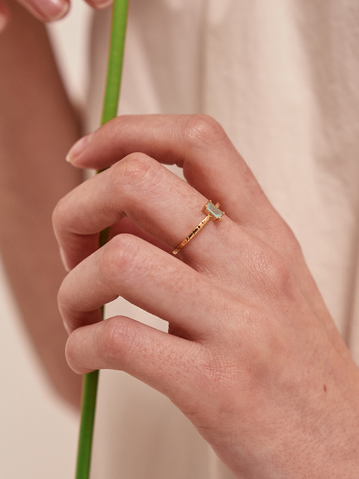 Baguette Natural Stone Ring